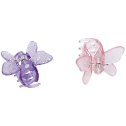 Online Gifi Mini pince à cheveux papillon rose et violet x3