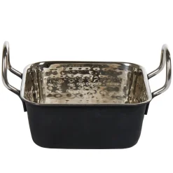 Mini plat à four carré noir ou cuivre effet martelé^Gifi