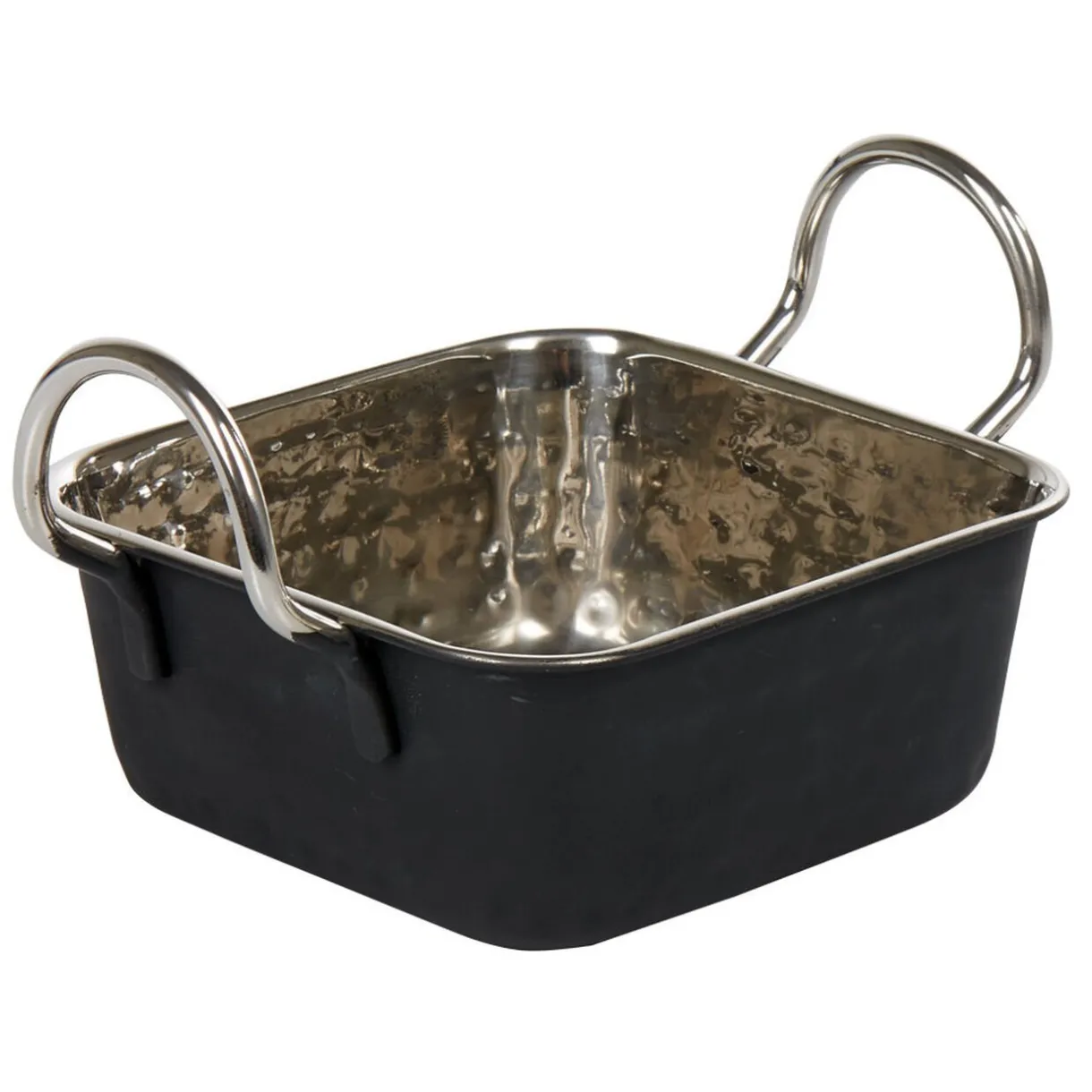 Mini plat à four carré noir ou cuivre effet martelé^Gifi