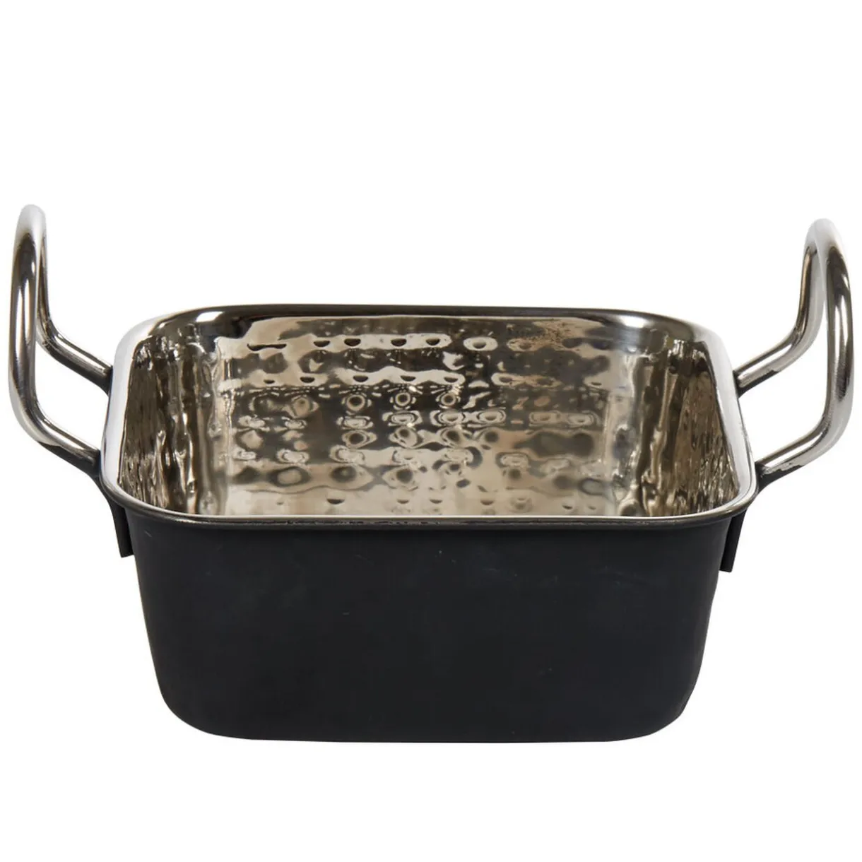 Mini plat à four carré noir ou cuivre effet martelé^Gifi