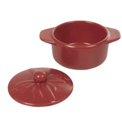 Minis cocottes rouges mat avec couvercle x2^Gifi Discount