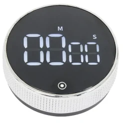 Minuteur numérique magnétique noir Ø7,8x2,7cm^Gifi Hot