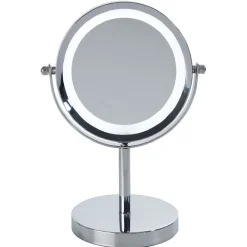 Gifi Miroir à led sur pied double face gris