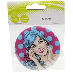 Outlet Gifi Miroir de poche bleu