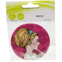 Hot Gifi Miroir de poche rose