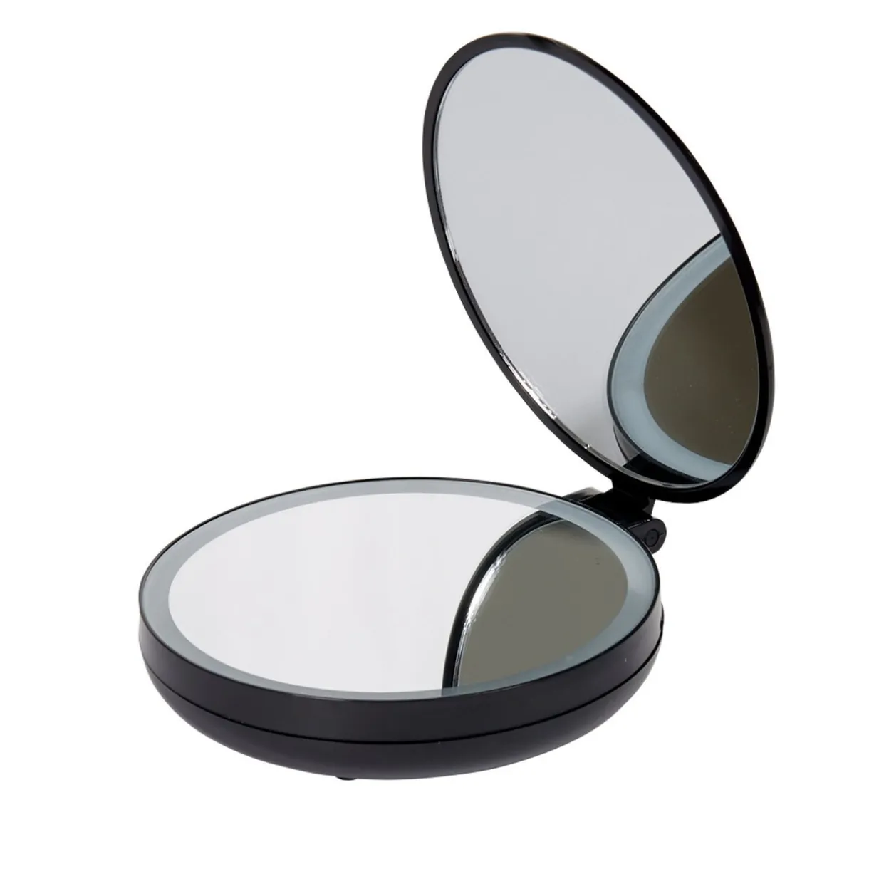Gifi Miroir double rétractablesur pied rond noir LED