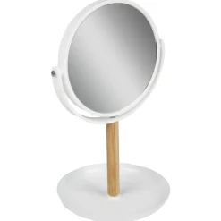 Best Gifi Miroir dépose bijoux blanc pied effet bois