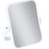 Discount Gifi Miroir grossissant x1 x2 double face rectangulaire sur pied blanc