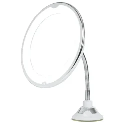 Gifi Miroir LED grossissant flexible et pivotant fixation ventouse