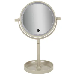 Best Gifi Miroir LED rond sur pied gris