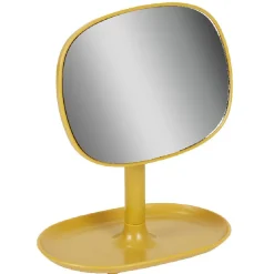 Outlet Gifi Miroir POP jaune moutarde sur pied repose bijoux