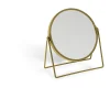 Sale Gifi Miroir rond métal doré à poser 18x8xH20cm
