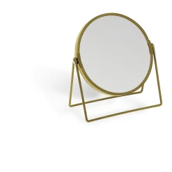 Sale Gifi Miroir rond métal doré à poser 18x8xH20cm