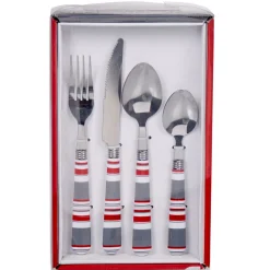 Ménagère 24 pièces à rayures bayadère^Gifi