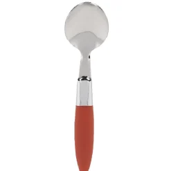 Ménagère 24 pièces avec support inox manche plastique rouge^Gifi Online