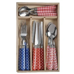 Ménagère 16 pièces design guinguette^Gifi