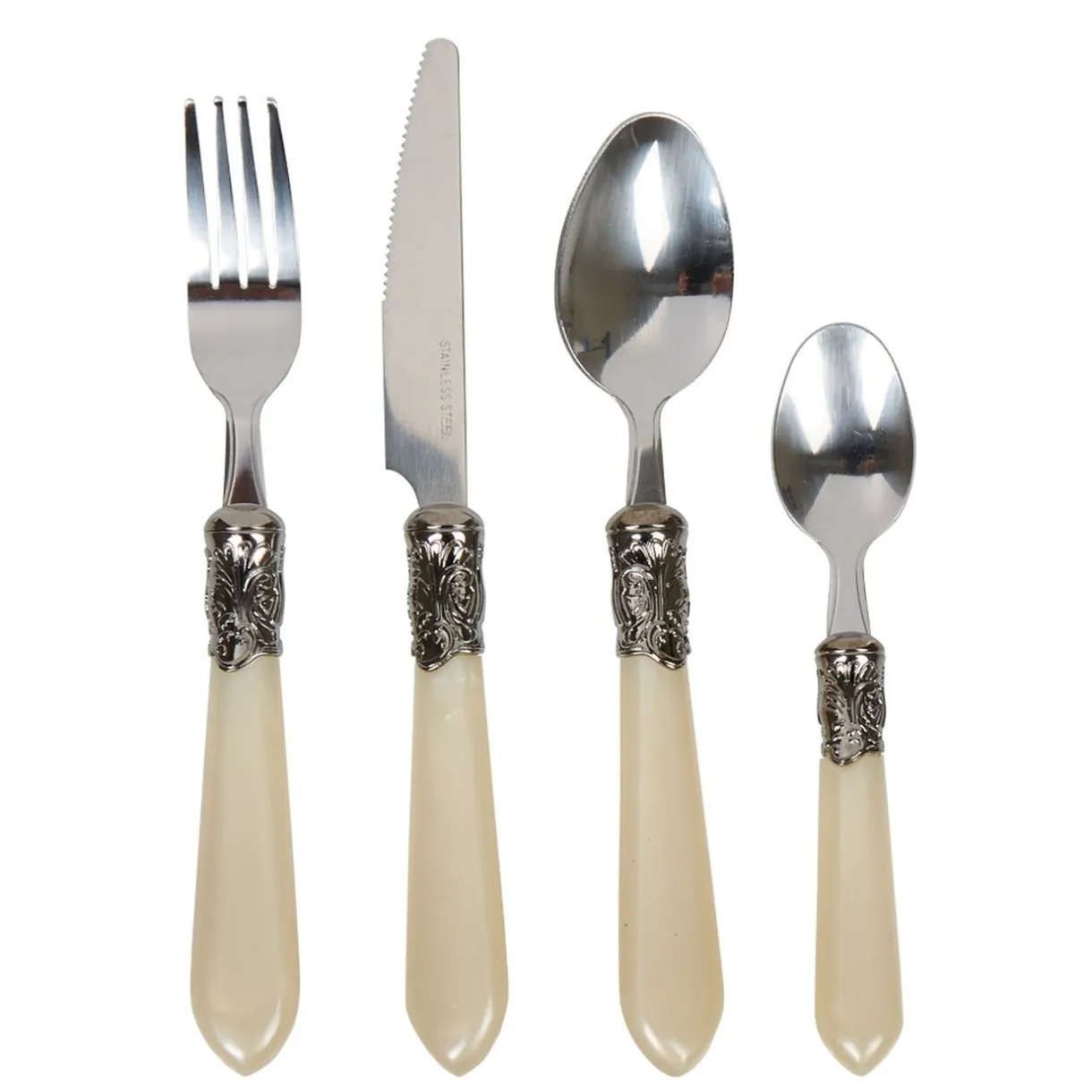 Ménagère 24 pièces nacré^Gifi Discount