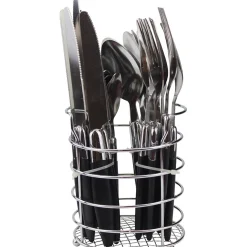 Ménagère 24 pièces noire^Gifi