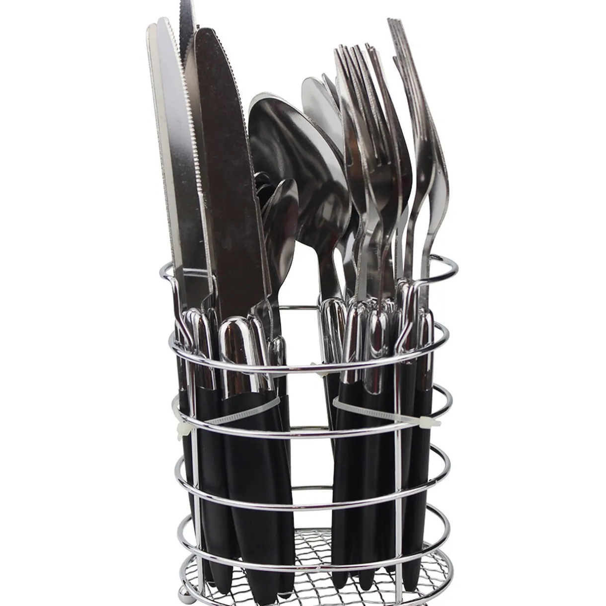 Ménagère 24 pièces noire^Gifi