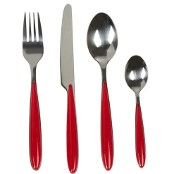 Ménagère 24 pièces rouge^Gifi New