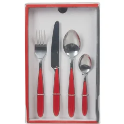 Ménagère 24 pièces rouge^Gifi New