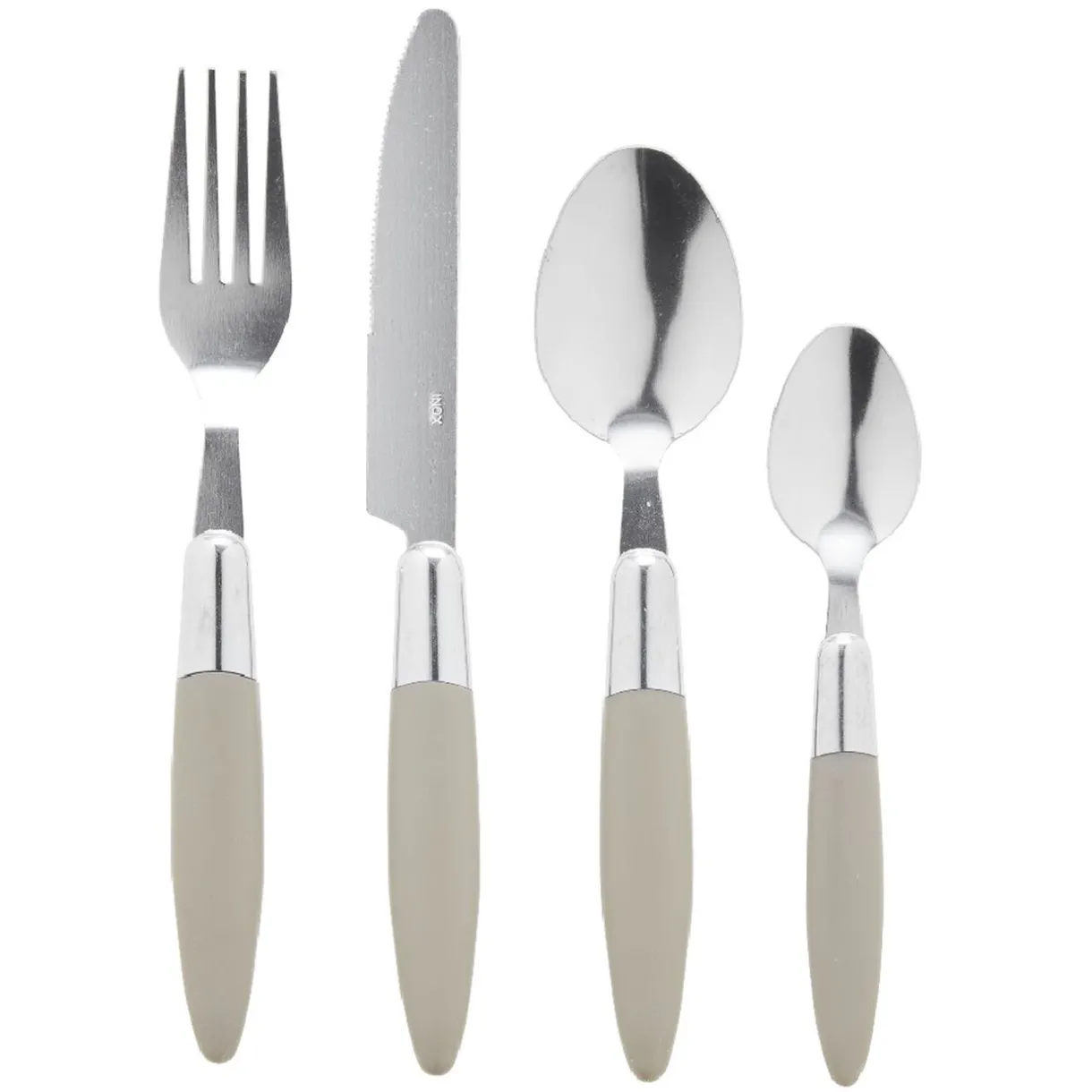 Ménagère 24 pièces taupe et son panier^Gifi Hot