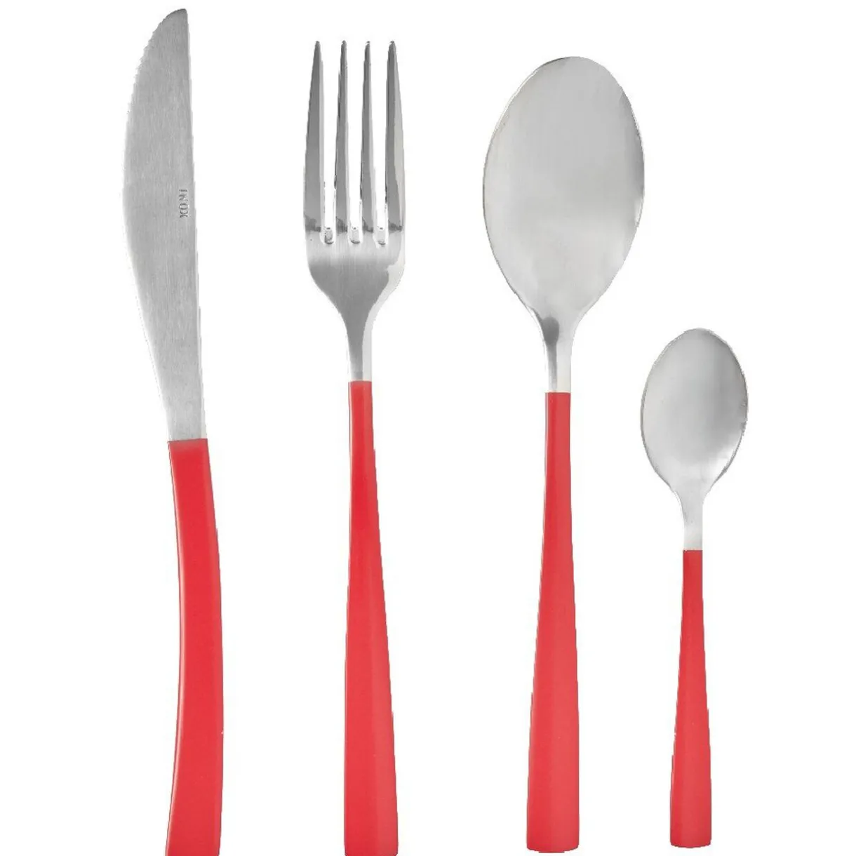 Ménagère de 16 couverts manche rouge^Gifi Online