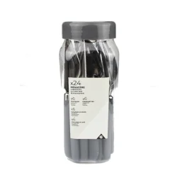 Ménagère inox manche gris 24 pièces^Gifi Hot