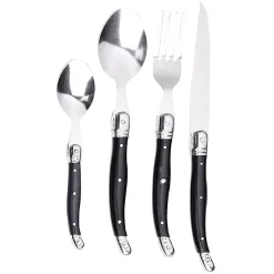 Ménagère inox manche gris 24 pièces^Gifi Best