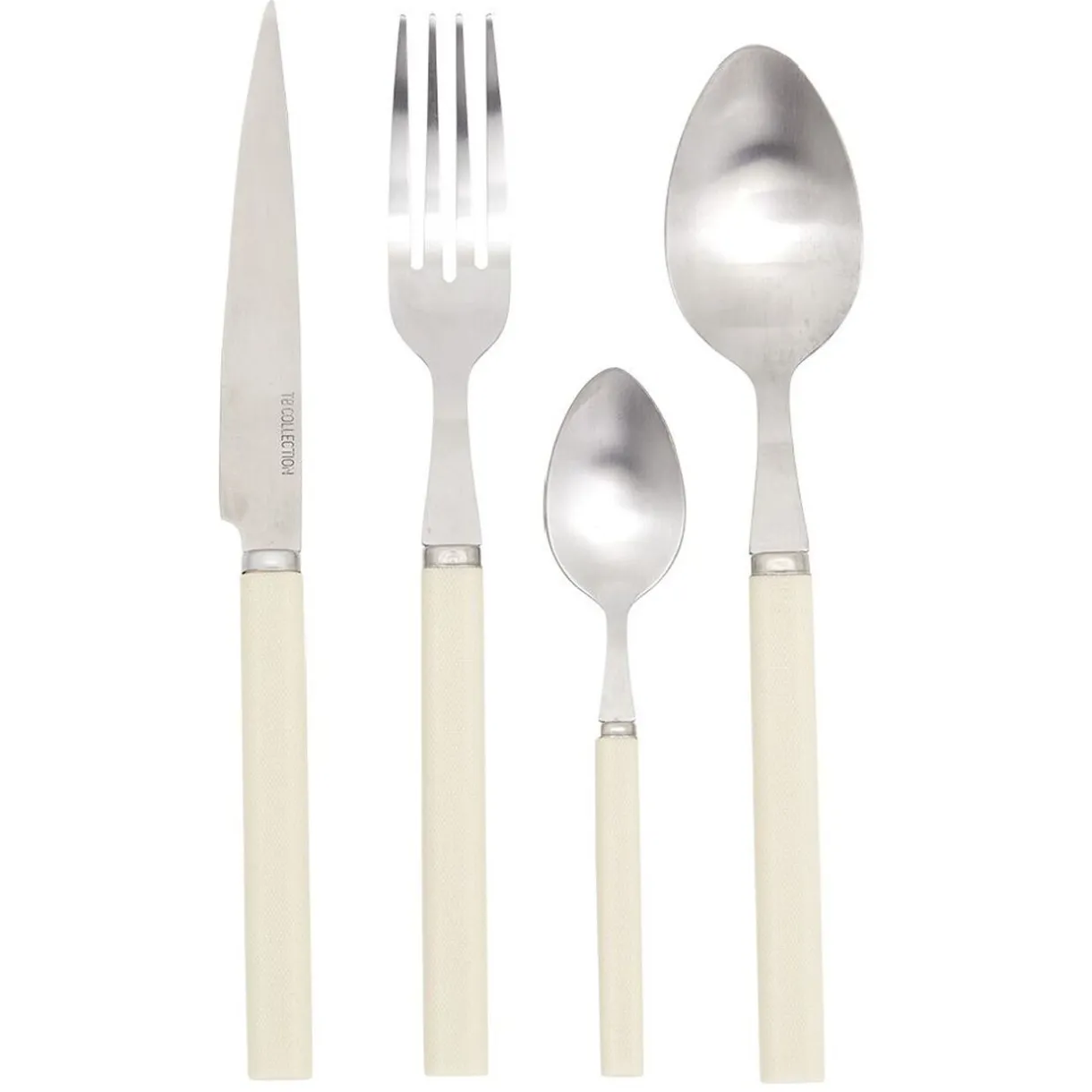 Ménagère laguiole cottage 16pcs ivoire^Gifi