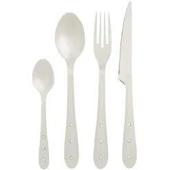 Ménagère Lisa D'Alban inox manche blanc 16 pièces^Gifi Best