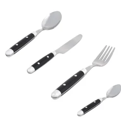 Ménagère noir et argent Bastille 24 pièces^Gifi New