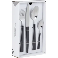 Ménagère scandinave 24 pièces noir^Gifi New