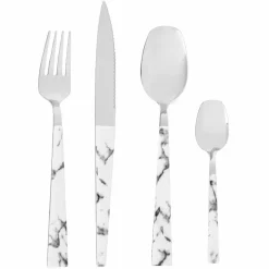 Ménagère scandinave 24 pièces effet marbre^Gifi Clearance