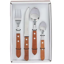 Ménagère traditionnelle bambou et inox 24 pièces^Gifi Clearance