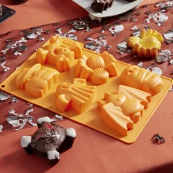 Moule 6 gateaux forme Halloween orange^Gifi Discount