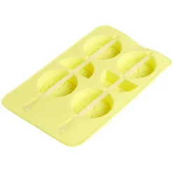 Moule à glaçon brochette forme citron-silicone jaune 18,3x11,4xH1,5cm^Gifi New