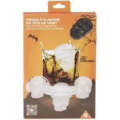 Moule à glaçons tête de mort silicone noir^Gifi Sale