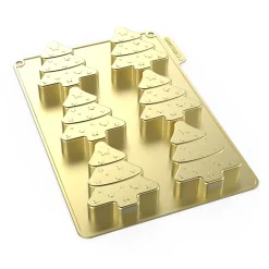 Moule à gâteau forme sapin de Noël x 6 en silicone^Gifi Best