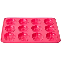 Moule 12 madeleines silicone rose^Gifi Clearance
