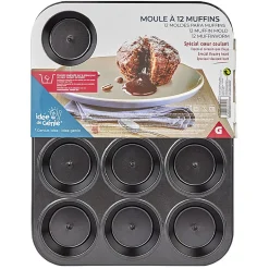 Moule à muffin coeur coulant en métal x12^Gifi Clearance
