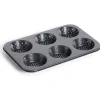 Moule à muffin perforé acier noir 33,6x22xH3cm^Gifi Online