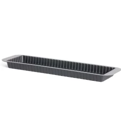 Moule à tarte rétractable acier perforé noir 35x11xH2,5cm^Gifi Discount