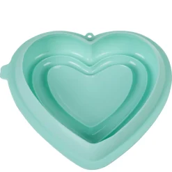 Moule coeur 3D silicone vert^Gifi New