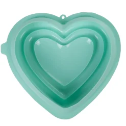 Moule coeur 3D silicone vert^Gifi New