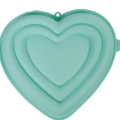 Moule coeur 3D silicone vert^Gifi New