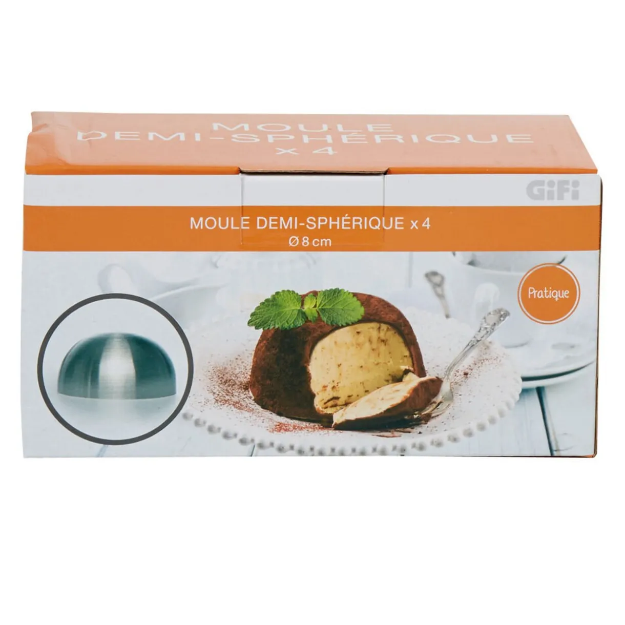 Moule forme dôme acier x4^Gifi