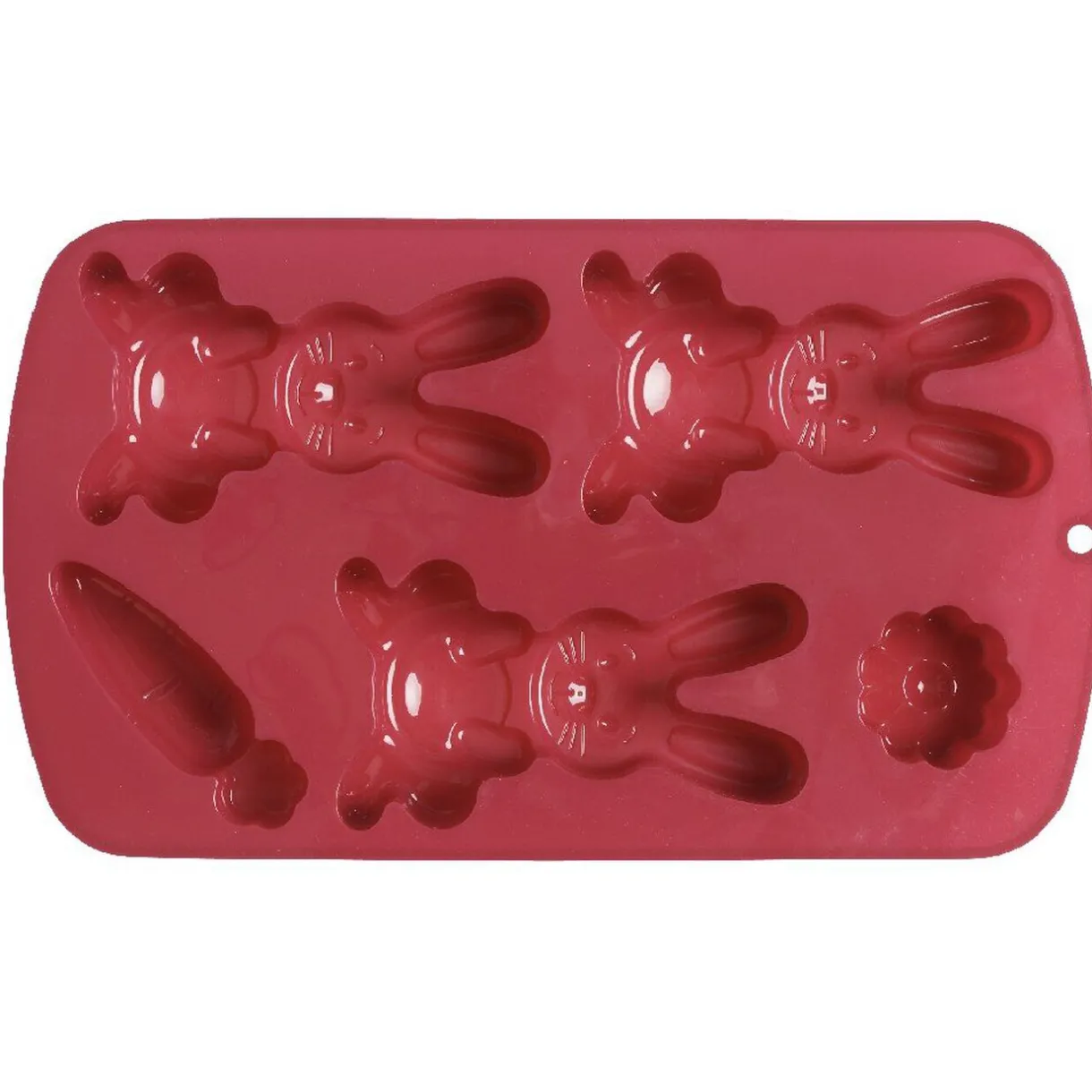 Moule pour chocolats de pâques 3 lapins fleur et carotte^Gifi Online