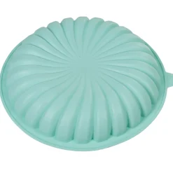 Moule rond strié 3D silicone vert^Gifi