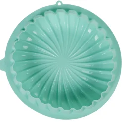 Moule rond strié 3D silicone vert^Gifi